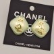 Green Simplicity Letter Patchwork Earrings
