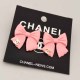 Pink Sweet Simplicity Letter With Bow Earrings