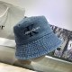Blue Casual Letter Embroidered Hat