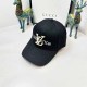 Black Street Letter Embroidered Patchwork Hat
