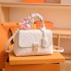 White Elegant Letter Patchwork Bags