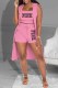 Pink Casual Print Letter U Neck Sleeveless Three Pieces