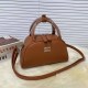 Brown Simplicity Letter Zipper Bags