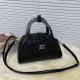 Black Simplicity Letter Zipper Bags