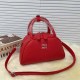 Red Simplicity Letter Zipper Bags
