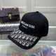 Black Street Simplicity Letter Patchwork Hat