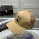 Khaki Street Letter Embroidered Patchwork Hat