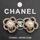 Gold Elegant Letter Flowers Rhinestone Earrings