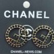 Black Simplicity Letter Rhinestone Earrings