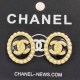 Black Gold Elegant Letter Pearl Earrings