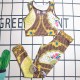 Brown Sportswear Letter Patchwork Swimwears