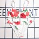 Red White Sexy Vacation Print Patchwork Swimwears
