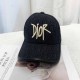 Black Casual Street Letter Embroidered Patchwork Hat