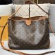 Brown Vintage Elegant Letter Patchwork Bags