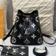 Black Street Vintage Letter Draw String Bags