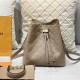 Khaki Street Vintage Letter Draw String Bags