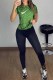 Green Casual Print Patchwork O Neck Short Sleeve Two Pieces