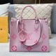 Pink Casual Street Letter Patchwork Bags