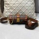 Brown Vintage Celebrities Letter Patchwork Chains Bags