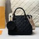 Black Vintage Elegant Letter Patchwork Bags