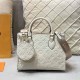 White Vintage Elegant Letter Patchwork Bags
