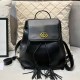 Black Casual Simplicity Letter Tassel Patchwork Bags
