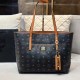 Black Casual Street Letter Patchwork Bags