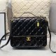 Black Simplicity Letter Patchwork Bags
