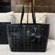 Black Casual Street Letter Patchwork Bags
