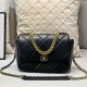 Black Casual Simplicity Letter Chains Bags