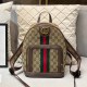 Khaki Casual Street Letter Patchwork Zipper Bags