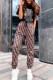 Black Casual Print Letter O Neck Short Sleeve Two Pieces
