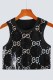 Black Casual Street Letter Patchwork O Neck Tops