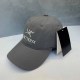 Grey Casual Street Letter Animal Embroidered Hat