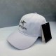 White Casual Street Letter Animal Embroidered Hat