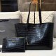 Black Casual Simplicity Solid Letter Bags