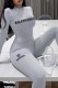 Silver Gray Casual Street Print Letter O Neck Jumpsuits