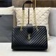 Black Casual Simplicity Letter Chains Bags