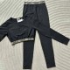 Black Sportswear Simplicity Letter Patchwork Swimwears