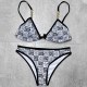 Black And White Sexy Vacation Letter Patchwork Swimwears