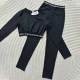 Black Sportswear Simplicity Letter Patchwork Swimwears