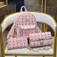 Pink Casual Street Letter Patchwork Chains Zipper Bags