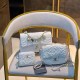 White Casual Street Letter Flowers Patchwork Chains Bags