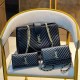 Black Casual Simplicity Letter Patchwork Chains Bags