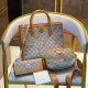 Brown Casual Street Letter Character Patchwork Zipper Bags