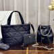 Black Casual Simplicity Letter Patchwork Chains Bags