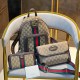 Deep Coffee Casual Street Letter Patchwork Zipper Bags