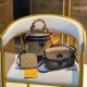 Black Brown Street Vintage Letter Patchwork Zipper Bags