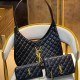 Black Elegant Simplicity Letter Patchwork Chains Zipper Bags