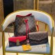 Red Casual Street Letter Patchwork Draw String Chains Bags